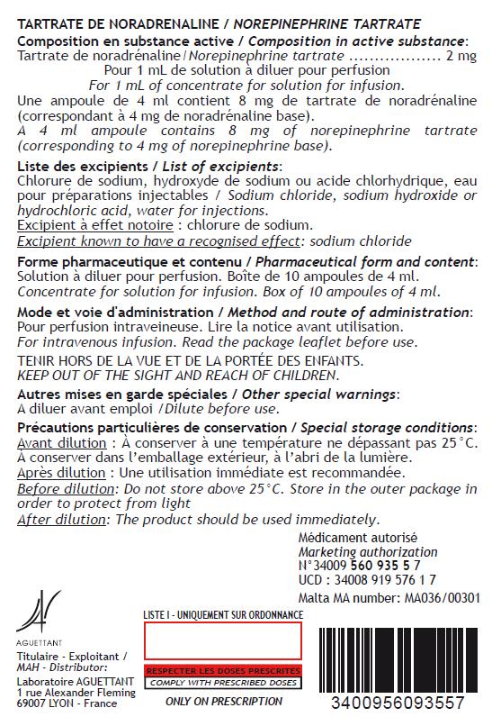 Noradrenaline Aguettant 8mg²